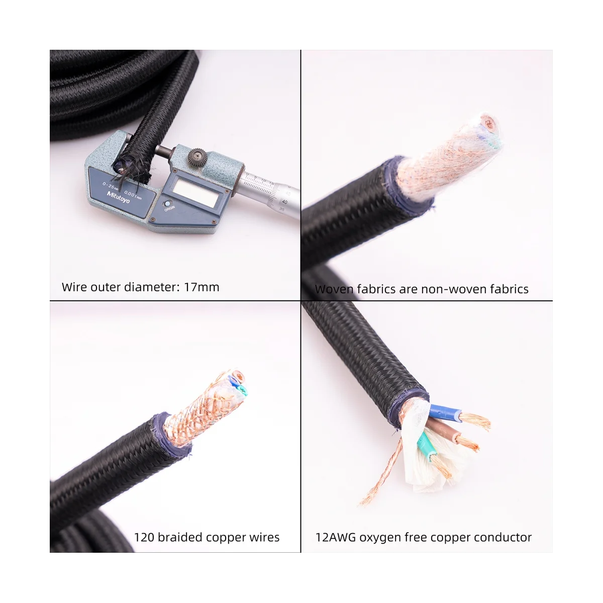 12AWG Hi-End HiFi Audio Universal AC Power Cable Power Cord for Digital Player Power Amplifier US Plug 2 Meter/6.56Ft
12AWG Hi-End HiFi Audio Universal AC Power Cable Power Cord for Digital Player Power Amplifier US Plug 2 Meter/6.56Ft