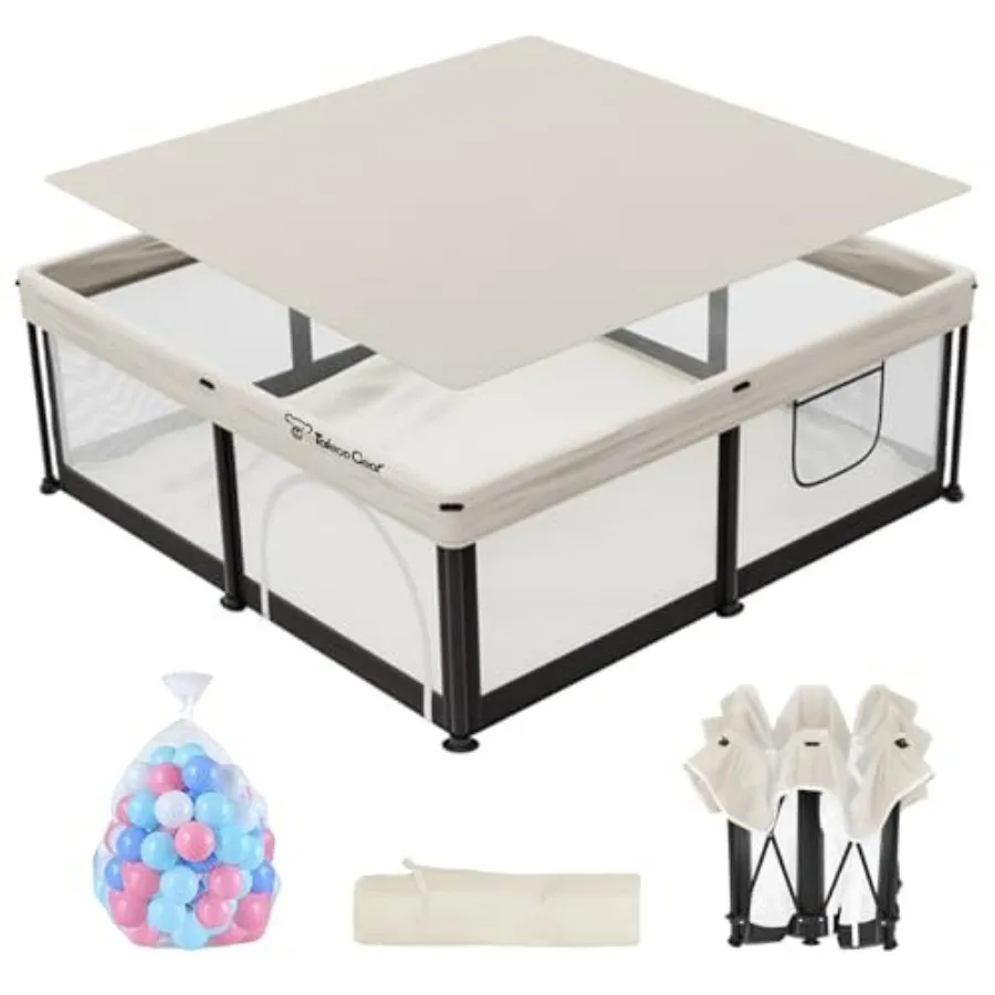 Детский манеж-ограждение переносной для дома и улицы с шариками, 50x50x27 дюймов, быстроскладной дизайн, сетчатые защитные панели, для детей 0-36 месяцев
Детский манеж-ограждение переносной для дома и улицы с шариками, 50x50x27 дюймов, быстроскладной дизайн, сетчатые защитные панели, для детей 0-36 месяцев