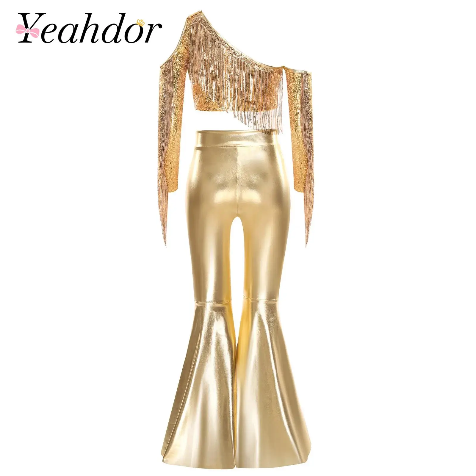 Детский костюм для девочек в стиле диско, для косплея, танцев, с блестками, модный, для Хэллоуина
Детский костюм для девочек в стиле диско, для косплея, танцев, с блестками, модный, для Хэллоуина