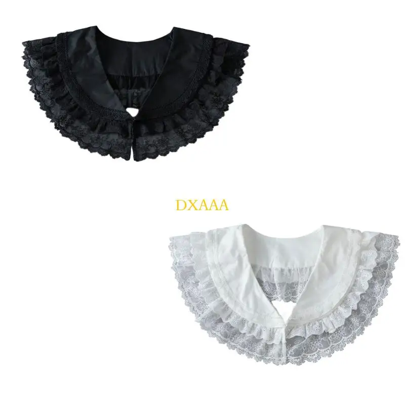 DXAA Classical Faux Collar for Office Lady Teens Girl Layered Ruffle Lace Trim Detachable Collar For Daily Wear Special Event
DXAA Classical Faux Collar for Office Lady Teens Girl Layered Ruffle Lace Trim Detachable Collar For Daily Wear Special Event