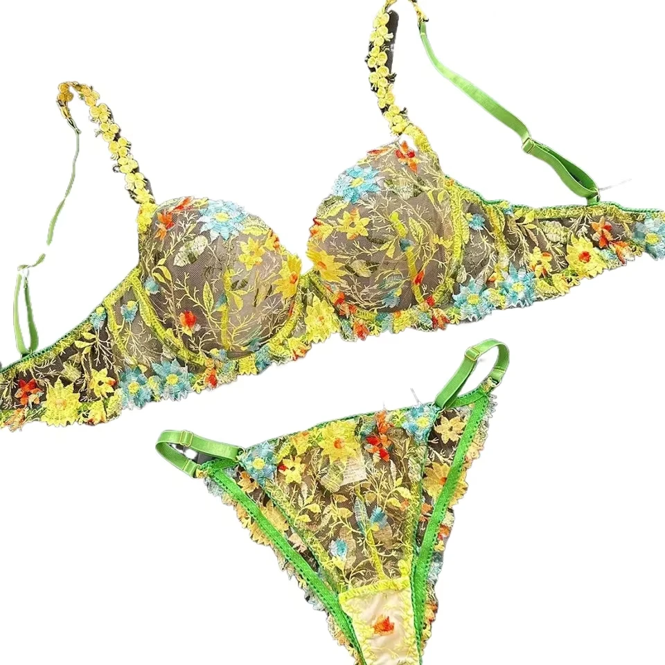 Western Sexy Floral Embroidery See Through Bra Womens Erotic Seductive Underwear Clothing Womens Sexy Lingerie Set
Western Sexy Floral Embroidery See Through Bra Womens Erotic Seductive Underwear Clothing Womens Sexy Lingerie Set