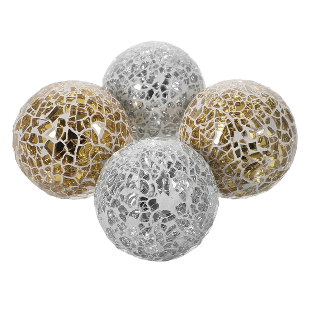 4Pcs Cracked Glass Ball Decorative Spheres - Unique Craftsmanship Light Refracting Tabletop Centerpiece for Home Living Room
4Pcs Cracked Glass Ball Decorative Spheres - Unique Craftsmanship Light Refracting Tabletop Centerpiece for Home Living Room