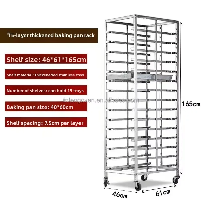 20-Tier Stainless Steel SS Tray Bread Oven Trolley Durable Mobile Bun Pan Rack Food Trolley for Hotels on Sale
20-Tier Stainless Steel SS Tray Bread Oven Trolley Durable Mobile Bun Pan Rack Food Trolley for Hotels on Sale