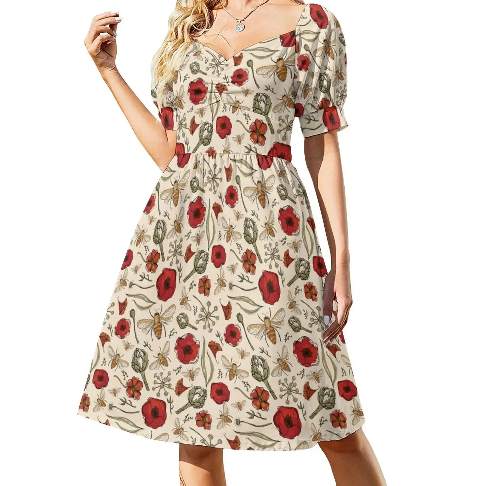 Bees Short-Sleeved Dress summer women's suit sensual sexy dress for women prom clothes
Bees Short-Sleeved Dress summer women's suit sensual sexy dress for women prom clothes
