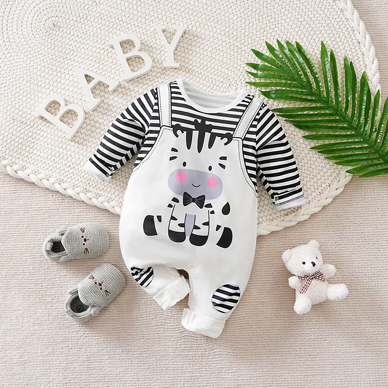 0-24M Baby Boys Romper Long Sleeve Striped Zebra Overalls Print Cotton Blend Bodysuit Newborn Cute Outfit
0-24M Baby Boys Romper Long Sleeve Striped Zebra Overalls Print Cotton Blend Bodysuit Newborn Cute Outfit