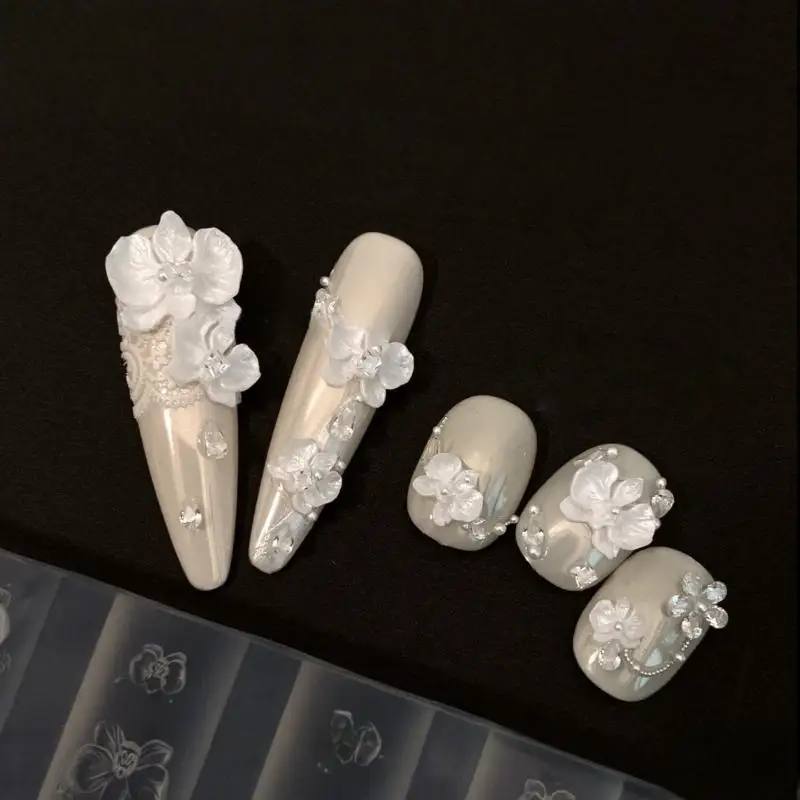 (Ce14)3D Phalaenopsis Flower Silicone Nail Mold Sweet Butterfly Orchid Flower Manicure Template Carving Nail Art Mold Tool
(Ce14)3D Phalaenopsis Flower Silicone Nail Mold Sweet Butterfly Orchid Flower Manicure Template Carving Nail Art Mold Tool