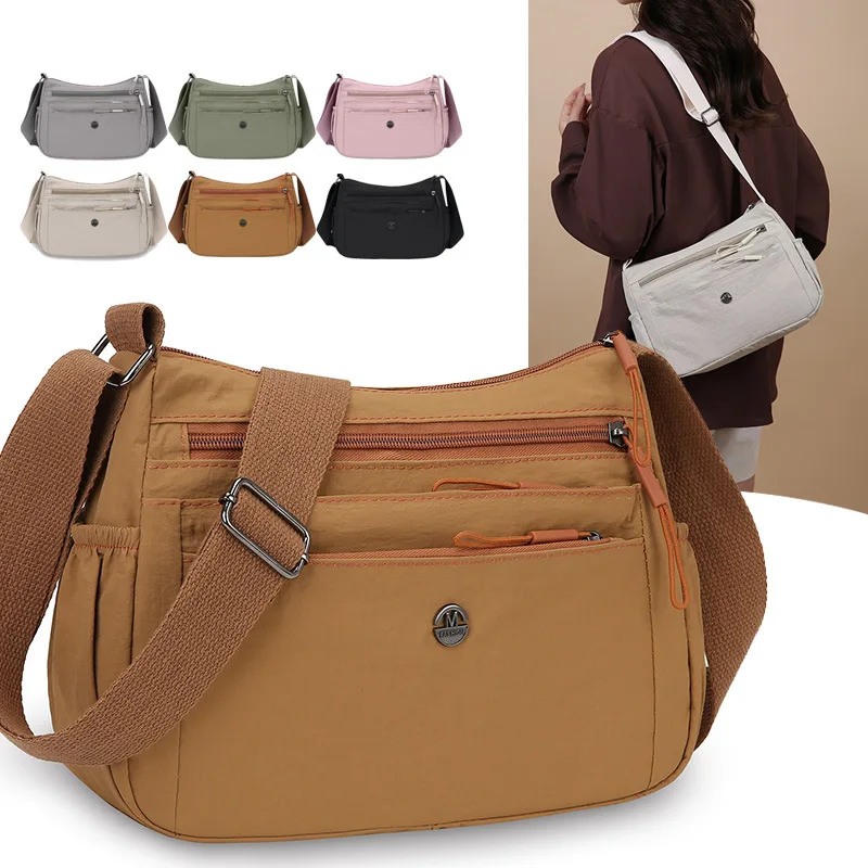 New Women's Large Capaci Single oulder Bag Multi-Layer Simple Waterproof Nylon Bag Wear-Resistant Lightweight Crossbody Bag
New Women's Large Capaci Single oulder Bag Multi-Layer Simple Waterproof Nylon Bag Wear-Resistant Lightweight Crossbody Bag