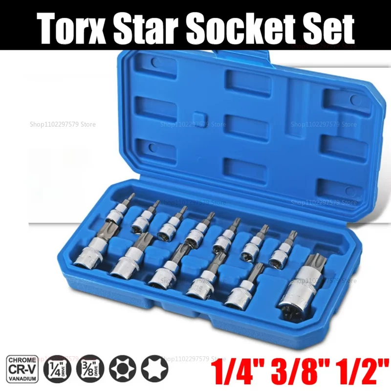 Набор насадок Torx из 13 шт., совместимый со стальными деталями CRV S2 для ремонта автомобилей, инструменты для гаражных мастерских с чехлом
Набор насадок Torx из 13 шт., совместимый со стальными деталями CRV S2 для ремонта автомобилей, инструменты для гаражных мастерских с чехлом