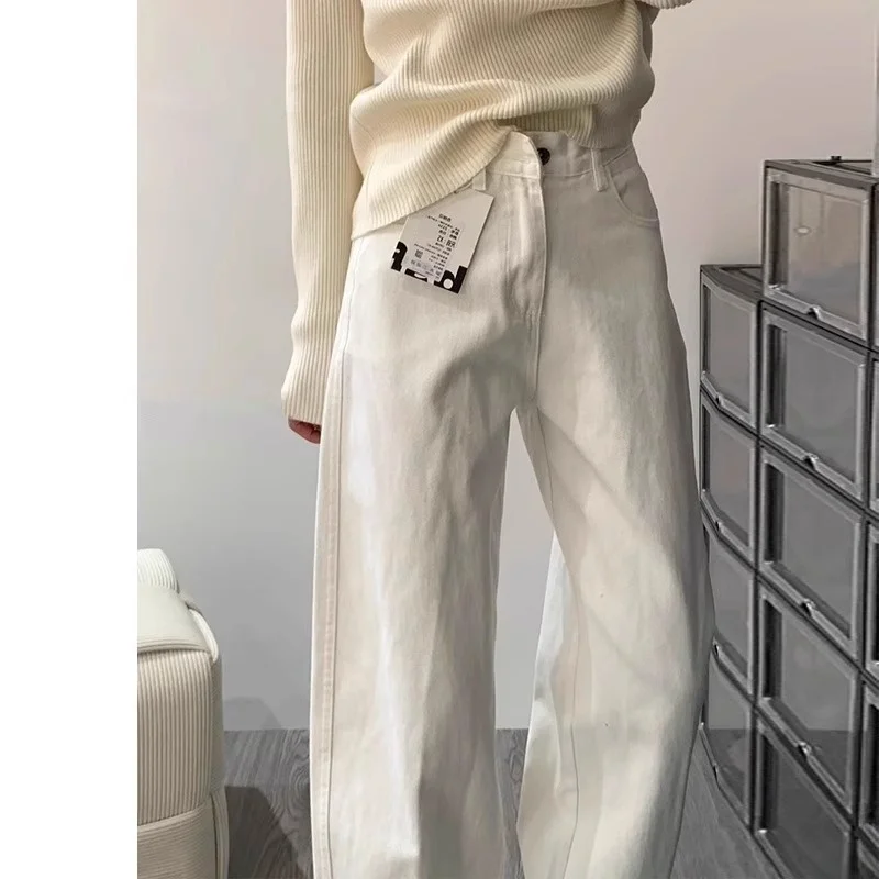 Slim Straight High Waist Denim Jeans Women's Early Spring Loose Drapey Long Pants Pear Shape Body Pure Color Wear Resistant
Slim Straight High Waist Denim Jeans Women's Early Spring Loose Drapey Long Pants Pear Shape Body Pure Color Wear Resistant