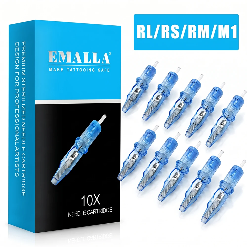 EMALLA Eliot Tattoo Cartridge Needles Safety Sterilize Tattoo Needles RL RS CM MG Disposable Tattoo Cartridges for Cartridge Pen
EMALLA Eliot Tattoo Cartridge Needles Safety Sterilize Tattoo Needles RL RS CM MG Disposable Tattoo Cartridges for Cartridge Pen