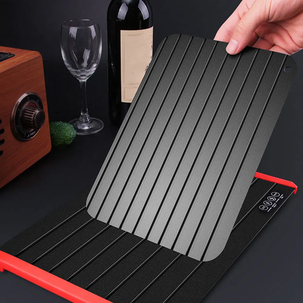 Tray Thaw Plate Quick Food Defrosting Kitchen Meat Mat Metal Defroster Trays Thawing
Tray Thaw Plate Quick Food Defrosting Kitchen Meat Mat Metal Defroster Trays Thawing