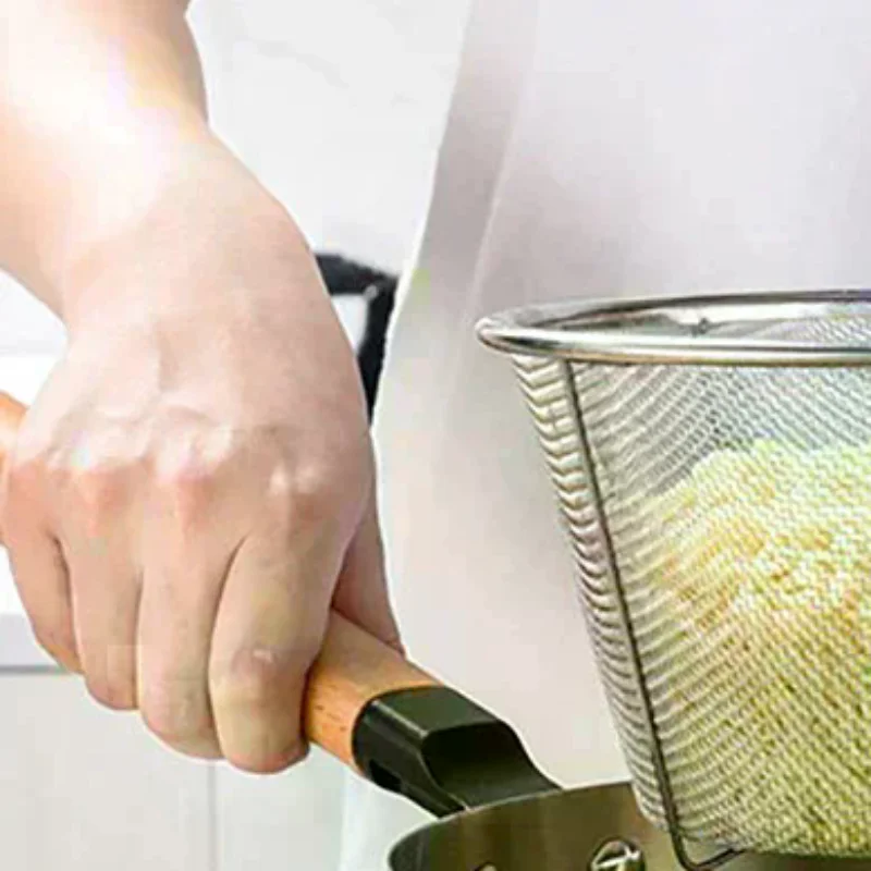 French Chip Frying Strainer Basket Stainless Steel Deep Fry Basket Kitchen Round Fryer Wire Mesh With Handle Wire Colander Nets
French Chip Frying Strainer Basket Stainless Steel Deep Fry Basket Kitchen Round Fryer Wire Mesh With Handle Wire Colander Nets