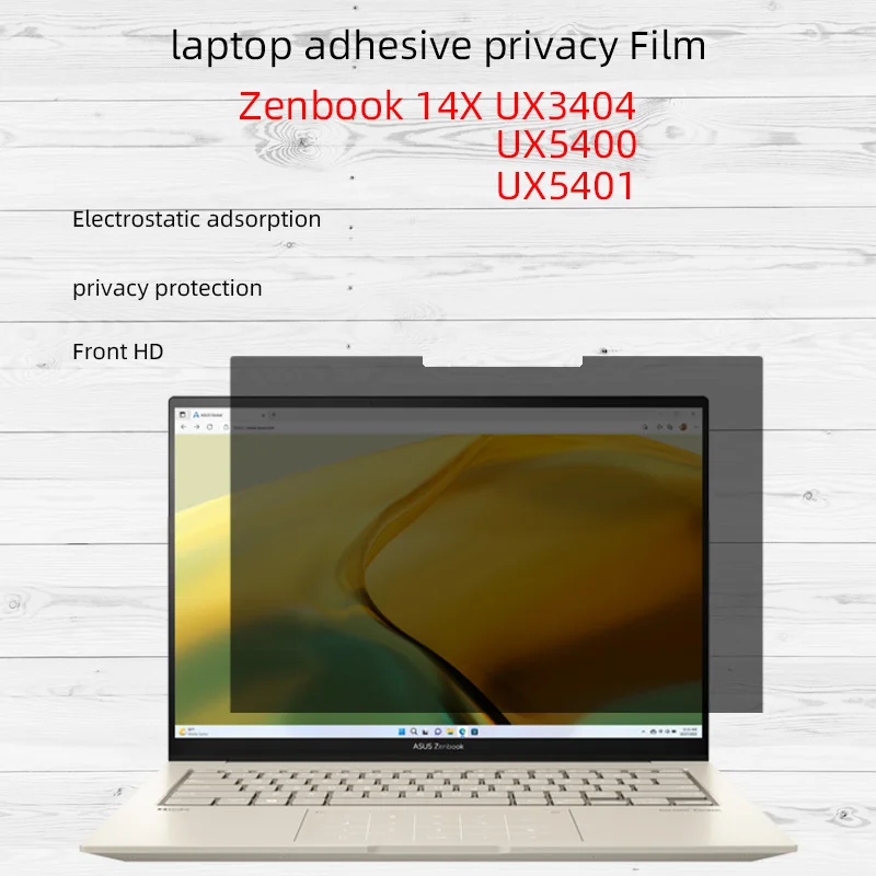 Adhesive anti-peeping film suitable for 14-inch ASUS Zenbook 14X UX3404 UX5400 UX5401 notebook computer
Adhesive anti-peeping film suitable for 14-inch ASUS Zenbook 14X UX3404 UX5400 UX5401 notebook computer