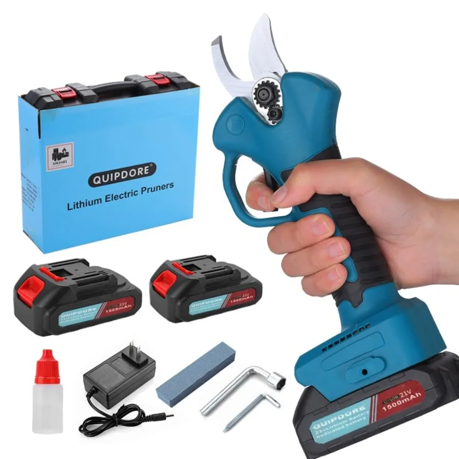 21V Electric pruning shearselectric pruning shears cordless Brushless Motor with SK7 Tungsten Steel Blade 1500mAh*2 Rechargeabl
21V Electric pruning shearselectric pruning shears cordless Brushless Motor with SK7 Tungsten Steel Blade 1500mAh*2 Rechargeabl