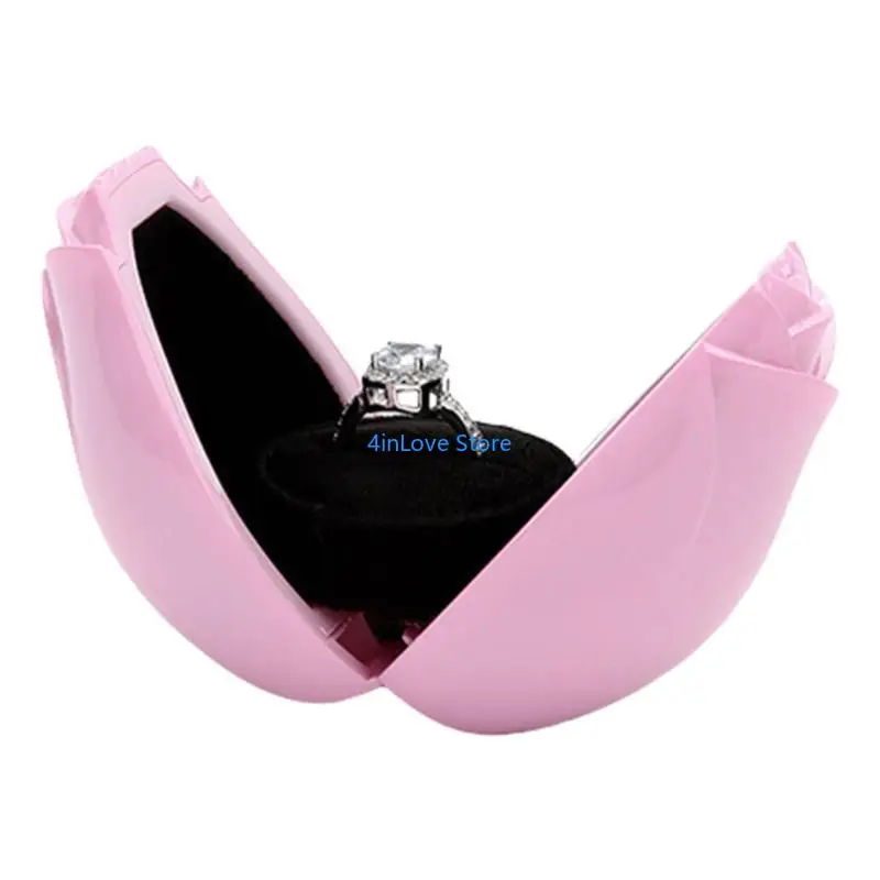 T4MD Elegant Rose Shaped Ring Holder Box for Engagement Wedding Jewelry
T4MD Elegant Rose Shaped Ring Holder Box for Engagement Wedding Jewelry