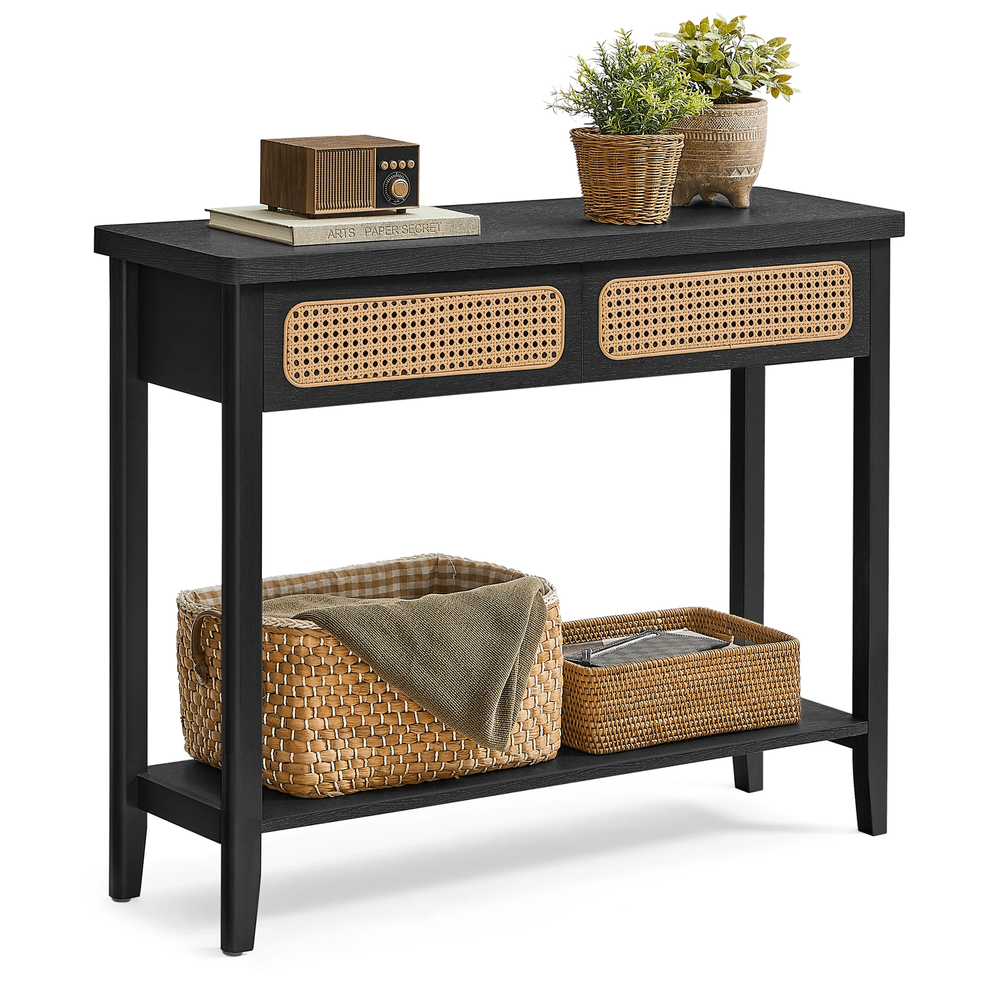 VASAGLE Console Table, Sofa Table, Narrow Entryway Table, Entry Table with 2 Drawers, Open Storage Shelf, Rounded Corners
VASAGLE Console Table, Sofa Table, Narrow Entryway Table, Entry Table with 2 Drawers, Open Storage Shelf, Rounded Corners