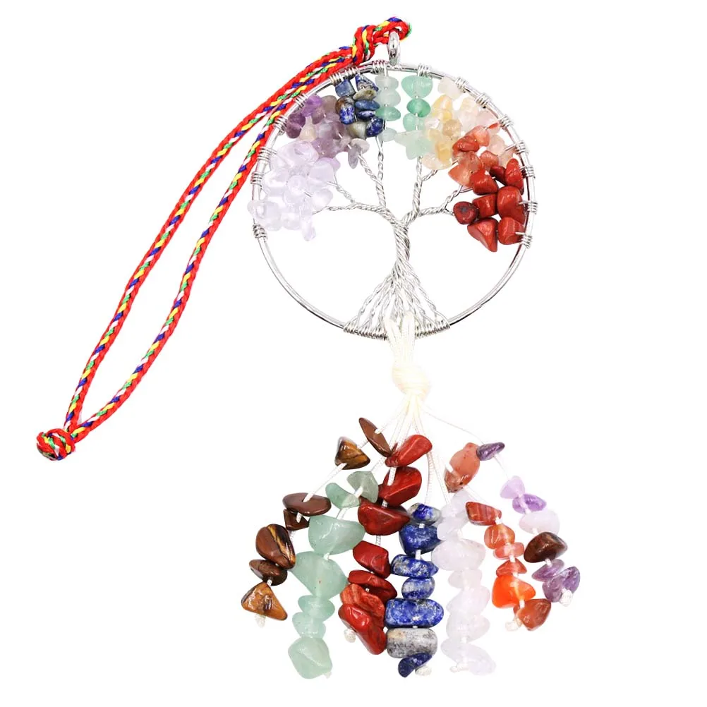 7 Chakra Stone Pendant Life Tree Car Hanging Decor Natural Energy Stone Creative Pendant For Home Office Keychain Decoration
7 Chakra Stone Pendant Life Tree Car Hanging Decor Natural Energy Stone Creative Pendant For Home Office Keychain Decoration