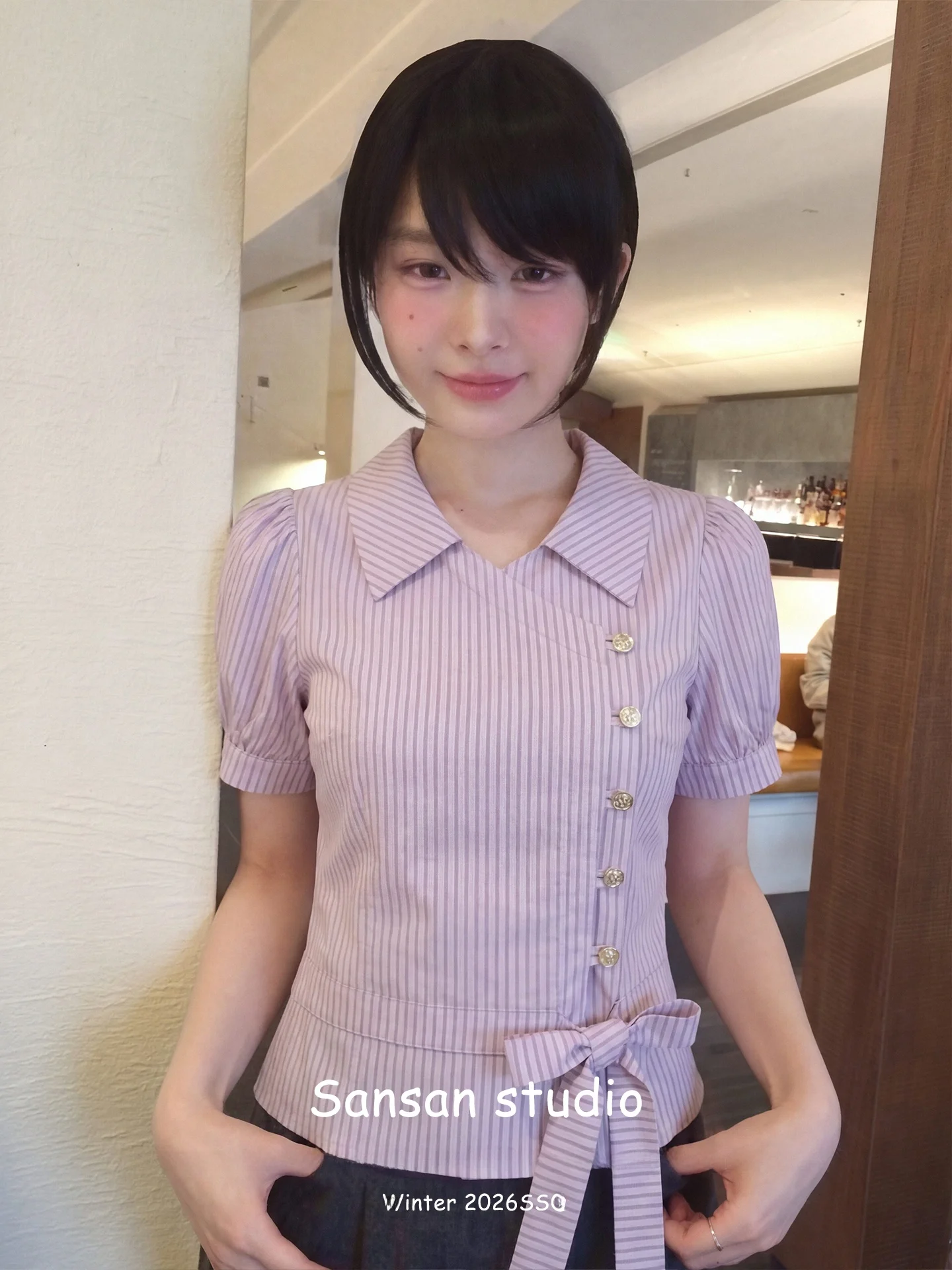 Retro Japanese Style Short Sleeve Shirt Women's Early Spring Pink Striped Tie Dye Sweet Top College Style Outerwear
Retro Japanese Style Short Sleeve Shirt Women's Early Spring Pink Striped Tie Dye Sweet Top College Style Outerwear