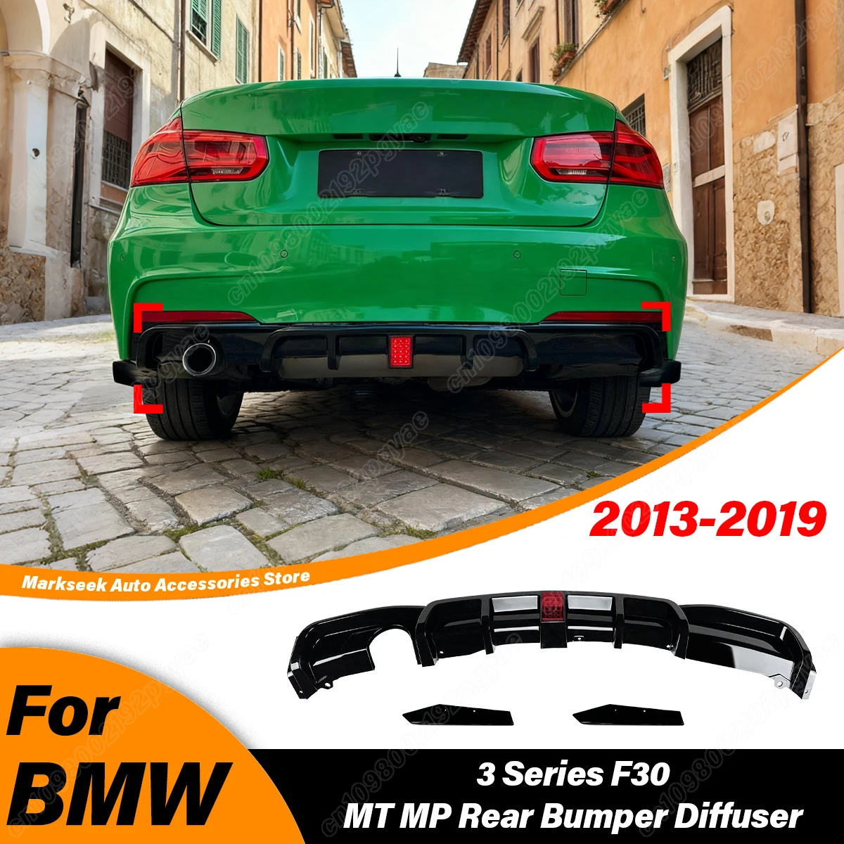 For BMW 3 Series F30 MT MP 2013 2014 2015 2016 2017 2018 2019 Car Rear Bumper Diffuser ABS Sports Spoiler Body Modification Kit
For BMW 3 Series F30 MT MP 2013 2014 2015 2016 2017 2018 2019 Car Rear Bumper Diffuser ABS Sports Spoiler Body Modification Kit