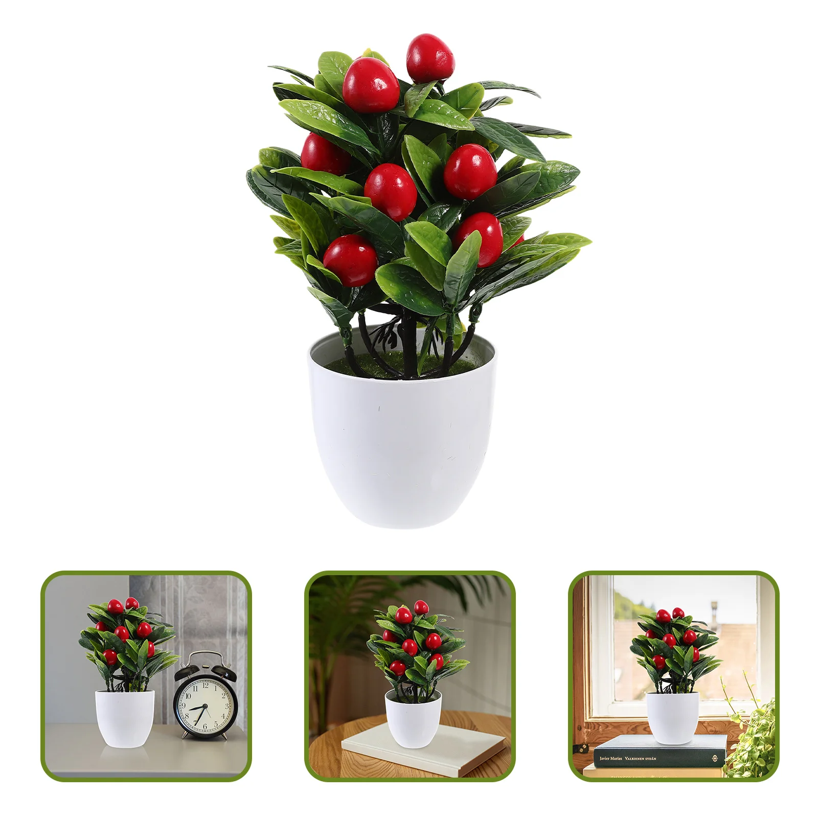 Artificial Fruit Tree with Pot Lifelike Simulation Bonsai Decor Indoor Outdoor Home Office Tabletop Faux Plant
Artificial Fruit Tree with Pot Lifelike Simulation Bonsai Decor Indoor Outdoor Home Office Tabletop Faux Plant