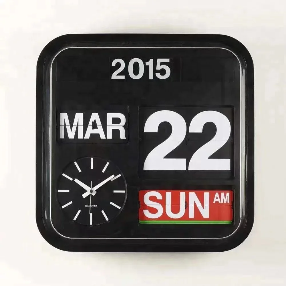 Modern Page Turning Desk Flip Clock Square Plastic Multifunction Auto Flip Calendar Luxury Square wall clock
Modern Page Turning Desk Flip Clock Square Plastic Multifunction Auto Flip Calendar Luxury Square wall clock