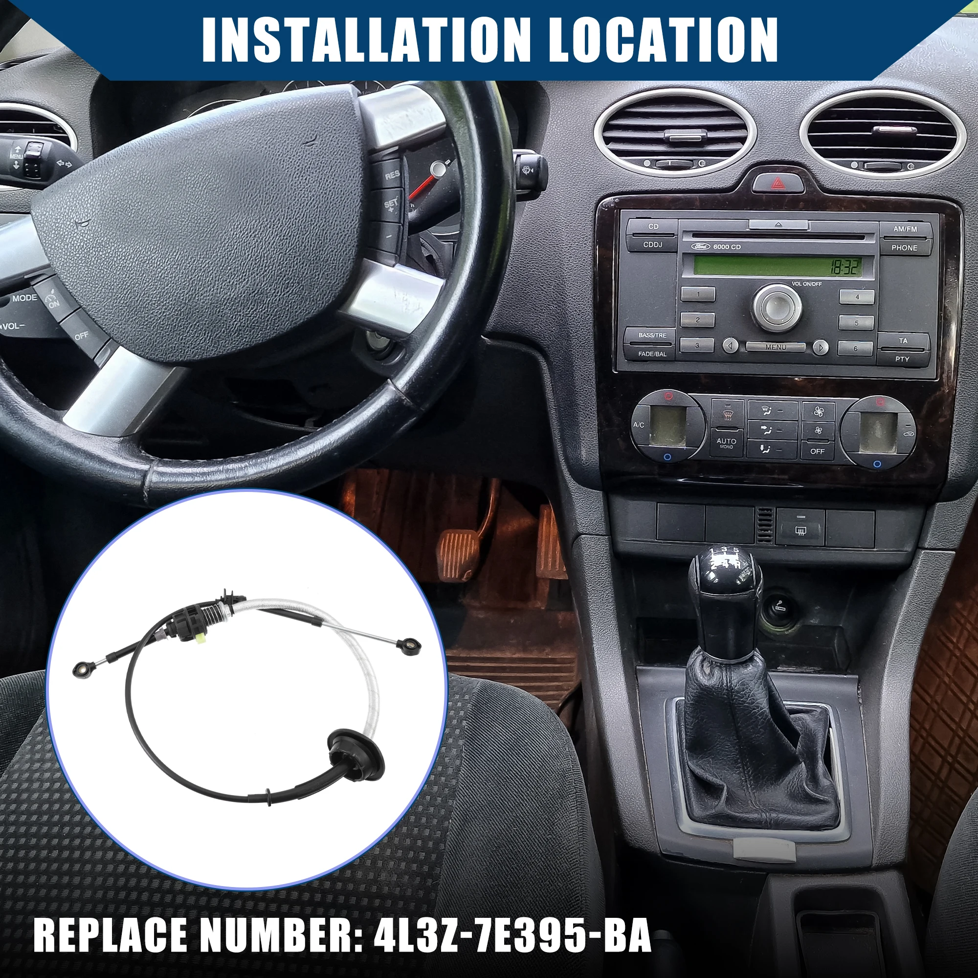 UXCELL 4L3Z-7E395-BA Automatic Transmission Gear Shift Lever Cable for Ford F150 2004
UXCELL 4L3Z-7E395-BA Automatic Transmission Gear Shift Lever Cable for Ford F150 2004