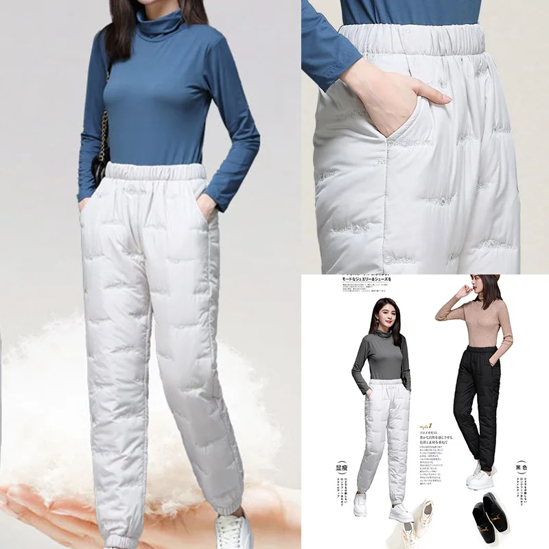 Lightweight down Cotton Pants High Waist Thickened Winter Outerwear Women's Loose Fit Harlan Warm Embroidered Cotton Trousers
Lightweight down Cotton Pants High Waist Thickened Winter Outerwear Women's Loose Fit Harlan Warm Embroidered Cotton Trousers
