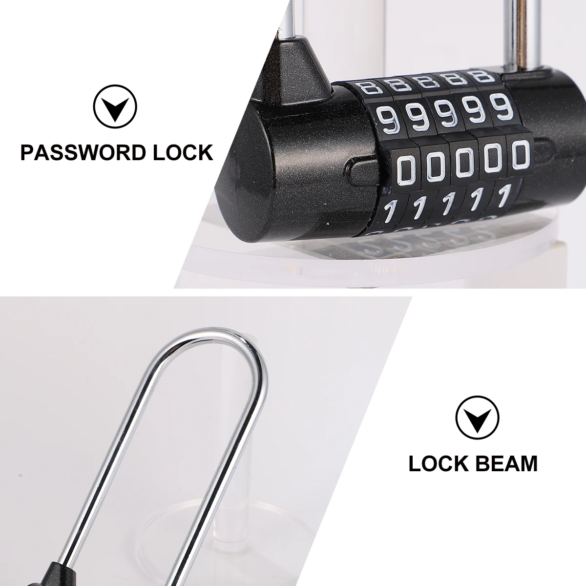 U Shaped Password Lock 5 Combination Dial Large Size Metal Anti Theft Padlock for Door Cabinet Locker Privacy Protection
U Shaped Password Lock 5 Combination Dial Large Size Metal Anti Theft Padlock for Door Cabinet Locker Privacy Protection