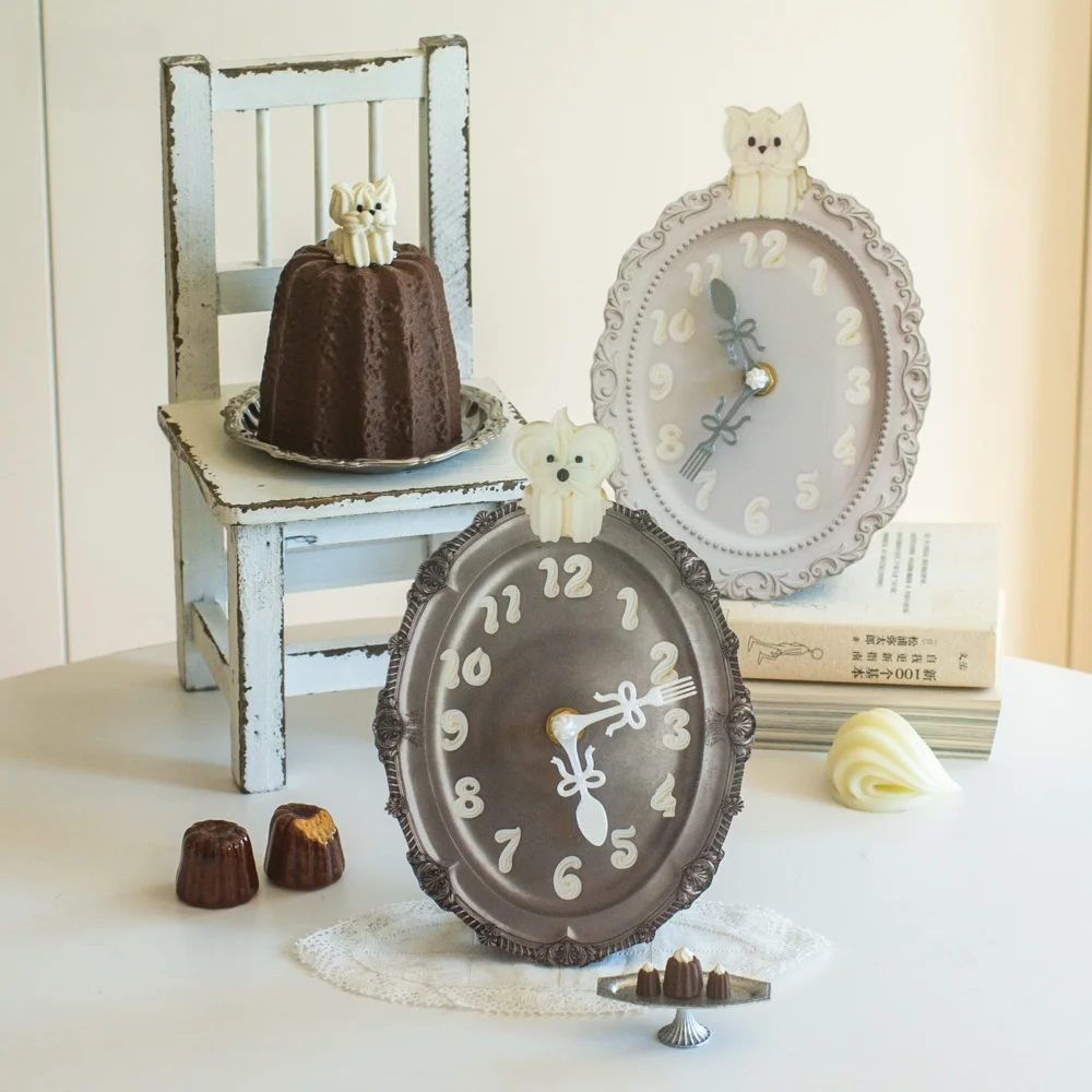 CreamyMarket Vintage Plate Clock Dog Decorative Item Tabletop Clock Home Decor Plastic Material Single Side Design
CreamyMarket Vintage Plate Clock Dog Decorative Item Tabletop Clock Home Decor Plastic Material Single Side Design