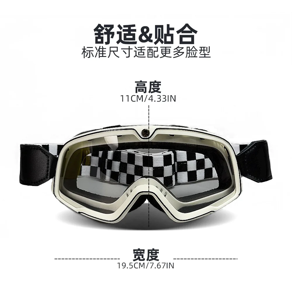 Vintage Motorcycle Goggles for Men Outdoor Cycling Sunglasses Windproof Sports Ski Helmet Compatible Glasses
Vintage Motorcycle Goggles for Men Outdoor Cycling Sunglasses Windproof Sports Ski Helmet Compatible Glasses