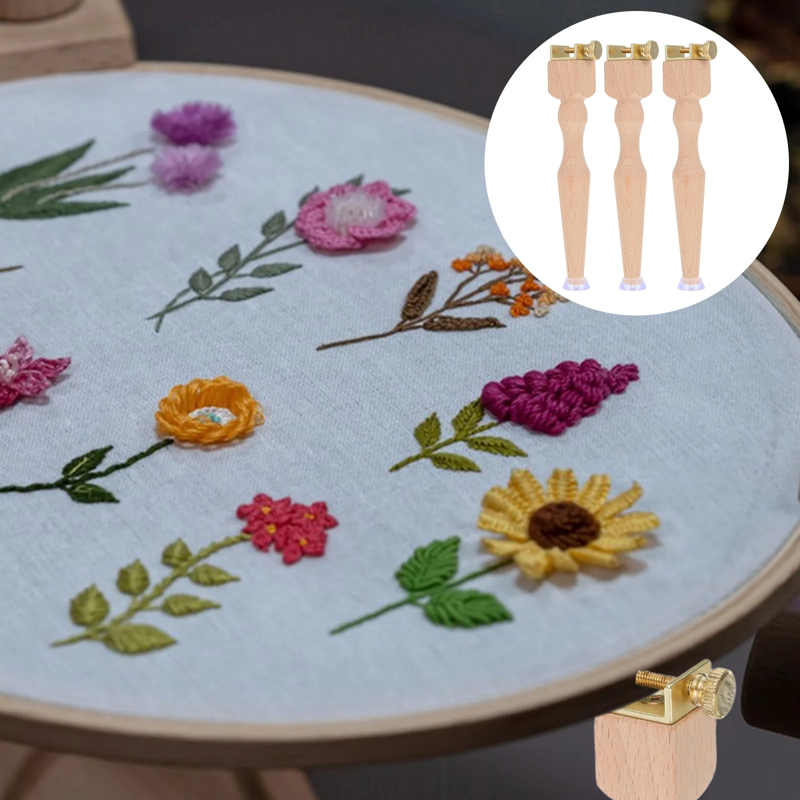 3pcs Hoop Stand Adjustable Natural Wood Cross Stitch Frame Legs Support For Projects Desktop Rack Wood Holder For Sewing
3pcs Hoop Stand Adjustable Natural Wood Cross Stitch Frame Legs Support For Projects Desktop Rack Wood Holder For Sewing