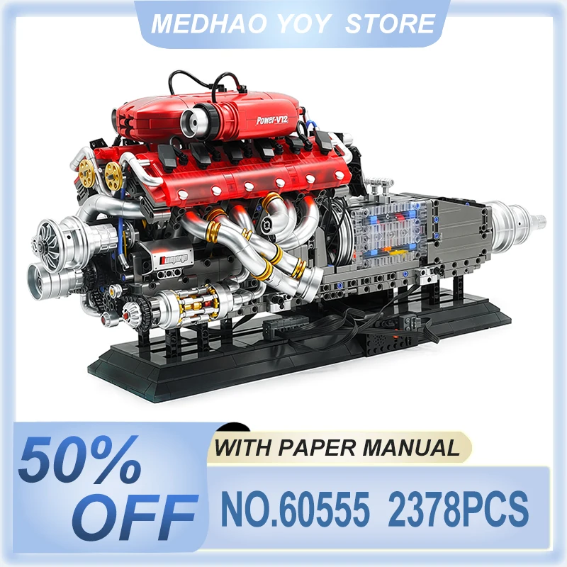 2026 New MOC 60555 Creative Kids Building Blocks V12 Engine Electric Toys Mechanical Group Model Bricks Christmas DIY Gifts Kids
2026 New MOC 60555 Creative Kids Building Blocks V12 Engine Electric Toys Mechanical Group Model Bricks Christmas DIY Gifts Kids