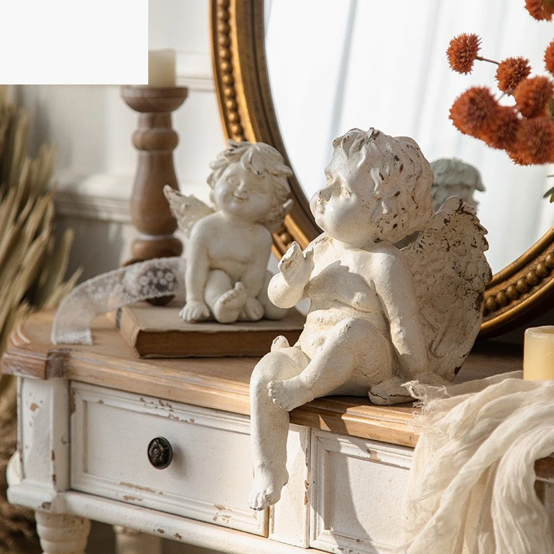 American retro porch angel ornament European sculpture ornament desktop old angel resin handicraft
American retro porch angel ornament European sculpture ornament desktop old angel resin handicraft