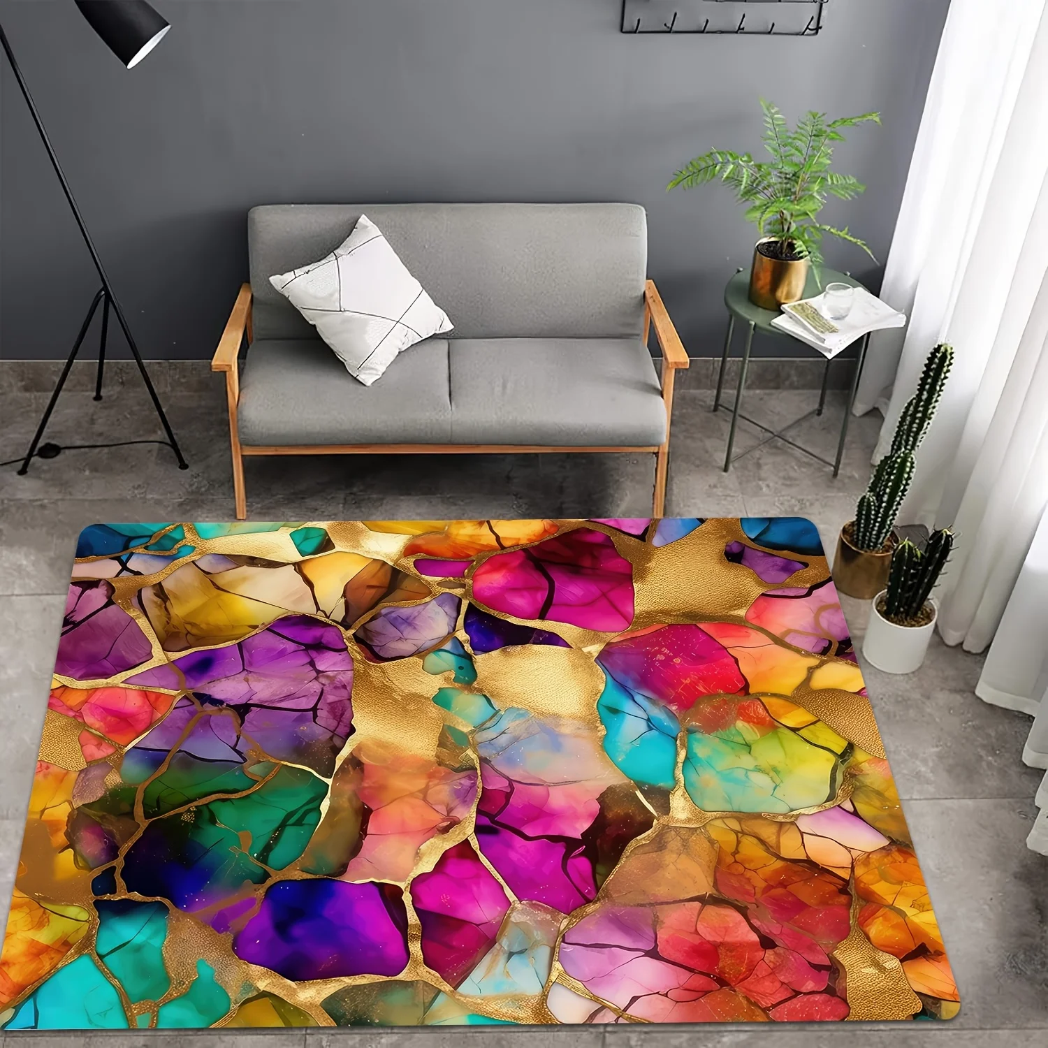 Vibrant Abstract Doormat - Colorful Marble and Gold Design for a Stylish Home Entrance, Perfect for Modern Decor
Vibrant Abstract Doormat - Colorful Marble and Gold Design for a Stylish Home Entrance, Perfect for Modern Decor