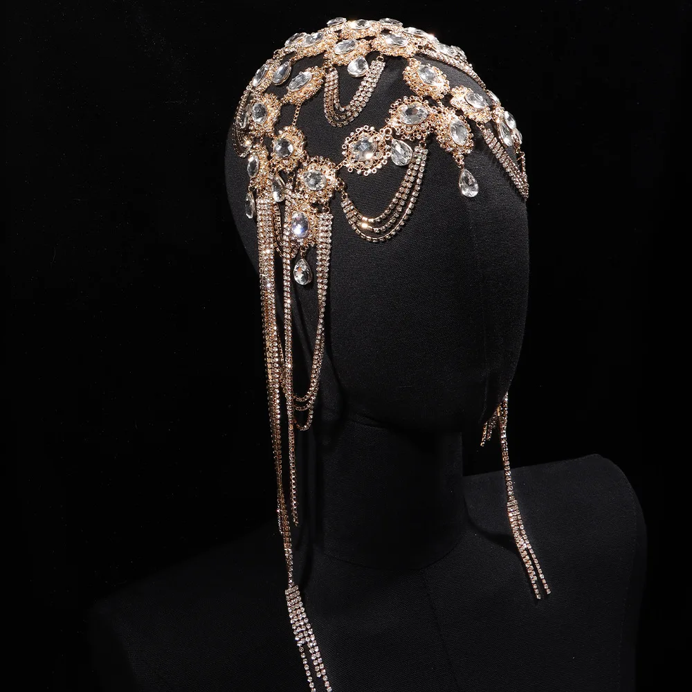 Hair chain Bridal wedding dress Wedding concert Bright headdress Premium hair chain Full diamond tassel Stage hair accessories
Hair chain Bridal wedding dress Wedding concert Bright headdress Premium hair chain Full diamond tassel Stage hair accessories