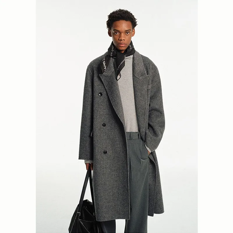Cashmere Coat Men Classic Double-Breasted New Wool Overcoat Woolen Trendy
Cashmere Coat Men Classic Double-Breasted New Wool Overcoat Woolen Trendy
