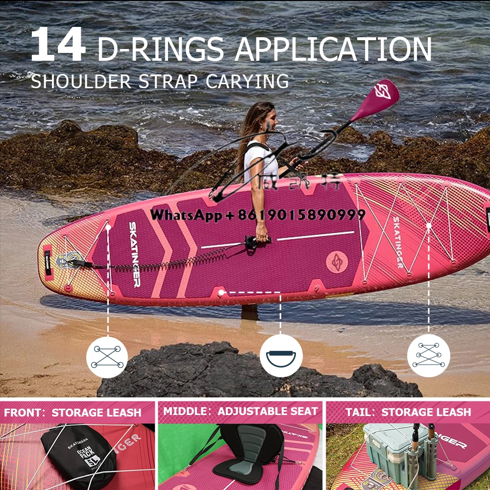 Skatinger High Quality Inflatable ISUP Stand-Up Paddle Board with Kayak Seat Surfboard Accessory Pack for Water Sports
Skatinger High Quality Inflatable ISUP Stand-Up Paddle Board with Kayak Seat Surfboard Accessory Pack for Water Sports