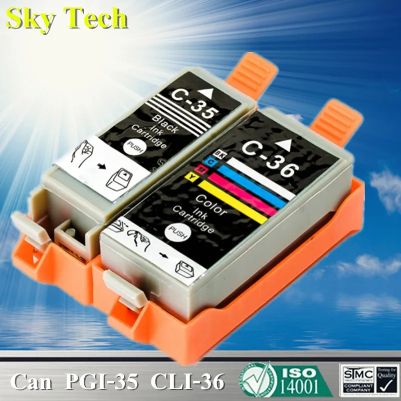 Sky PGI-35 PGI35 CLI-36 CLI36 Compatible Printer Ink Cartridge for Canon PIXMA IP100 iP110 IP100B TR150 Printer
Sky PGI-35 PGI35 CLI-36 CLI36 Compatible Printer Ink Cartridge for Canon PIXMA IP100 iP110 IP100B TR150 Printer