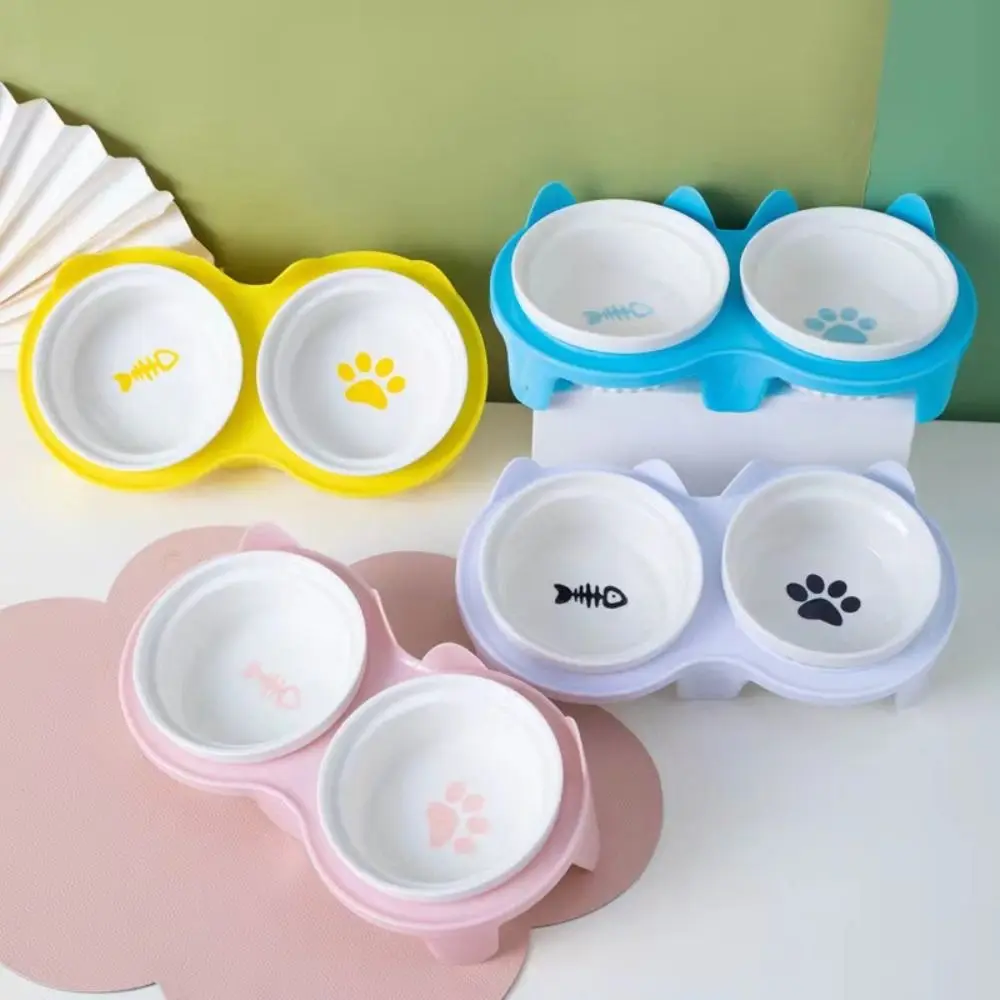 Anti-Knock Colorful Cat Bowl Double Bowl Cervical Protection Pet Feeding Bowl Ceramic High Foot Diagonal Water Bowl Pet Supplies
Anti-Knock Colorful Cat Bowl Double Bowl Cervical Protection Pet Feeding Bowl Ceramic High Foot Diagonal Water Bowl Pet Supplies