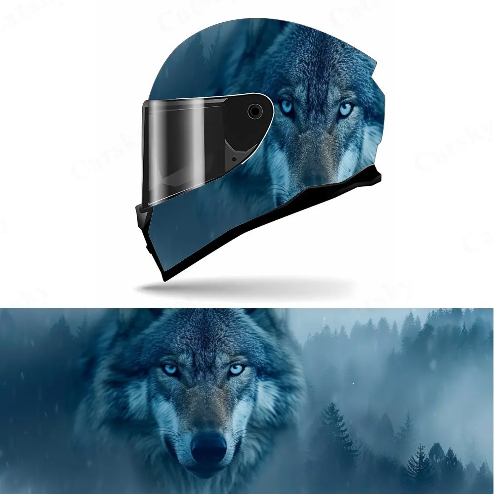 Blue - Toned Wolf Motorcycle Helmet Decal, Waterproof Self-adhesive Helmet Vinyl Wraps Sticker, Gift for Motorcycle Lovers, Univ
Blue - Toned Wolf Motorcycle Helmet Decal, Waterproof Self-adhesive Helmet Vinyl Wraps Sticker, Gift for Motorcycle Lovers, Univ