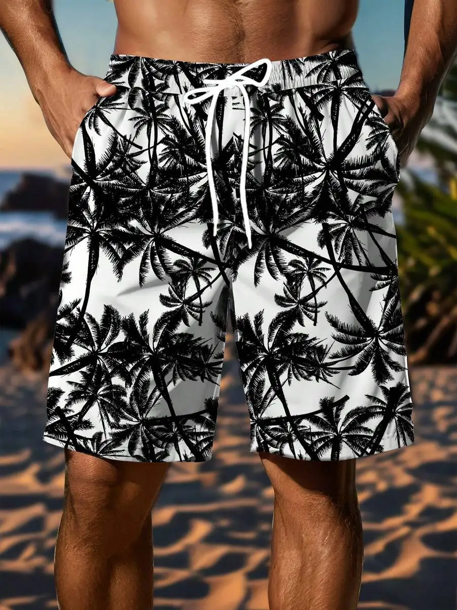 Rovax Men's Loose Fit Palm Tree Print Drawstring Waist Casual Shorts, Suitable For Daily Wear In Spring And Summer
Rovax Men's Loose Fit Palm Tree Print Drawstring Waist Casual Shorts, Suitable For Daily Wear In Spring And Summer