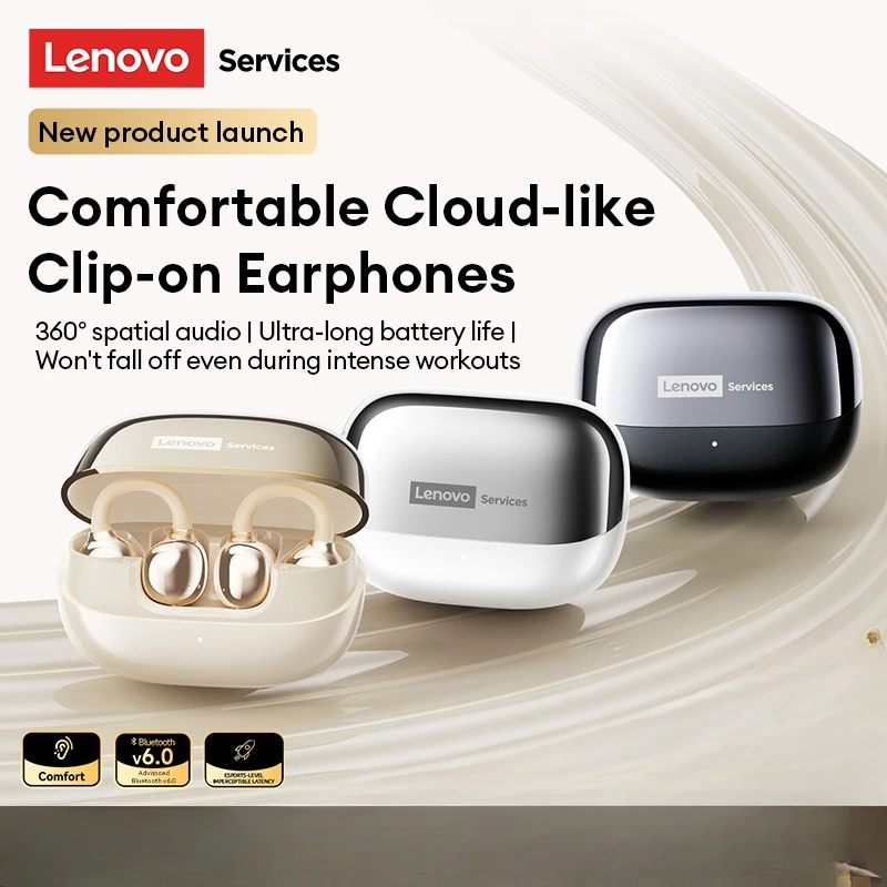 Original Lenovo RS101 Wireless Headphones OWS Ear Clip Bluetooth V6.0 Earphone HIFI Stereo Call Music Game Earbuds Sport Headset
Original Lenovo RS101 Wireless Headphones OWS Ear Clip Bluetooth V6.0 Earphone HIFI Stereo Call Music Game Earbuds Sport Headset
