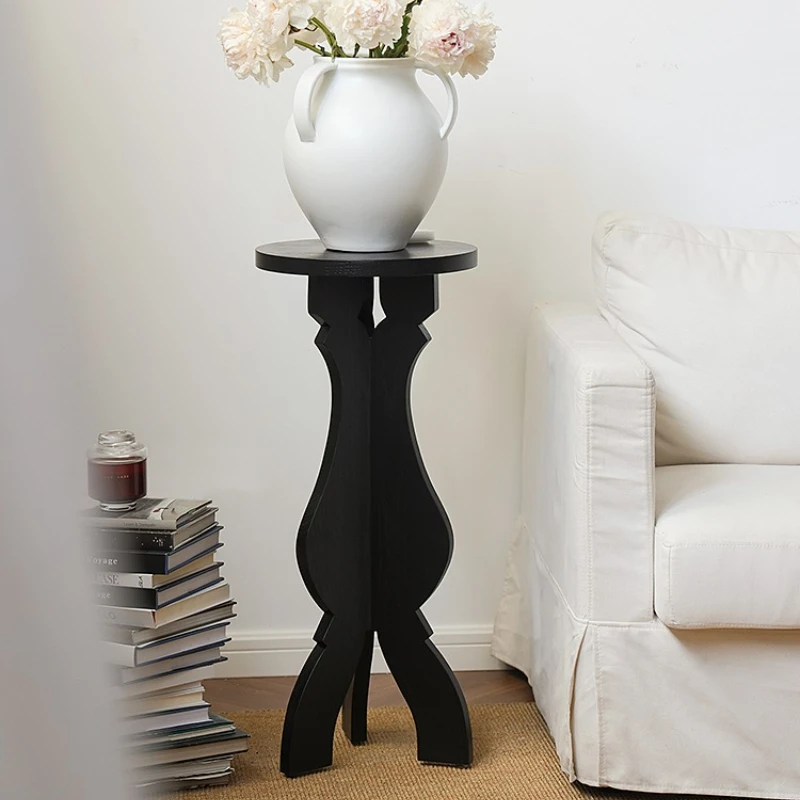 French medieval tripod black flower stand solid wood shelf corner floor retro decorative flower table
French medieval tripod black flower stand solid wood shelf corner floor retro decorative flower table