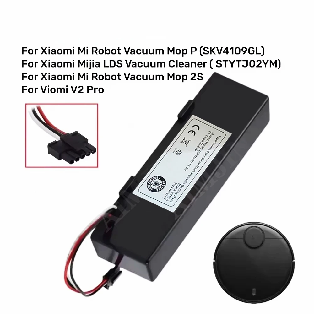 18650 4S1P 14.8V 6800mAh Sweeper Battery for Xiaomi Mijia Mi Robot Vacuum-Mop P Sweeping Mopping Robot STYTJ02YM Li-ion Battery
18650 4S1P 14.8V 6800mAh Sweeper Battery for Xiaomi Mijia Mi Robot Vacuum-Mop P Sweeping Mopping Robot STYTJ02YM Li-ion Battery