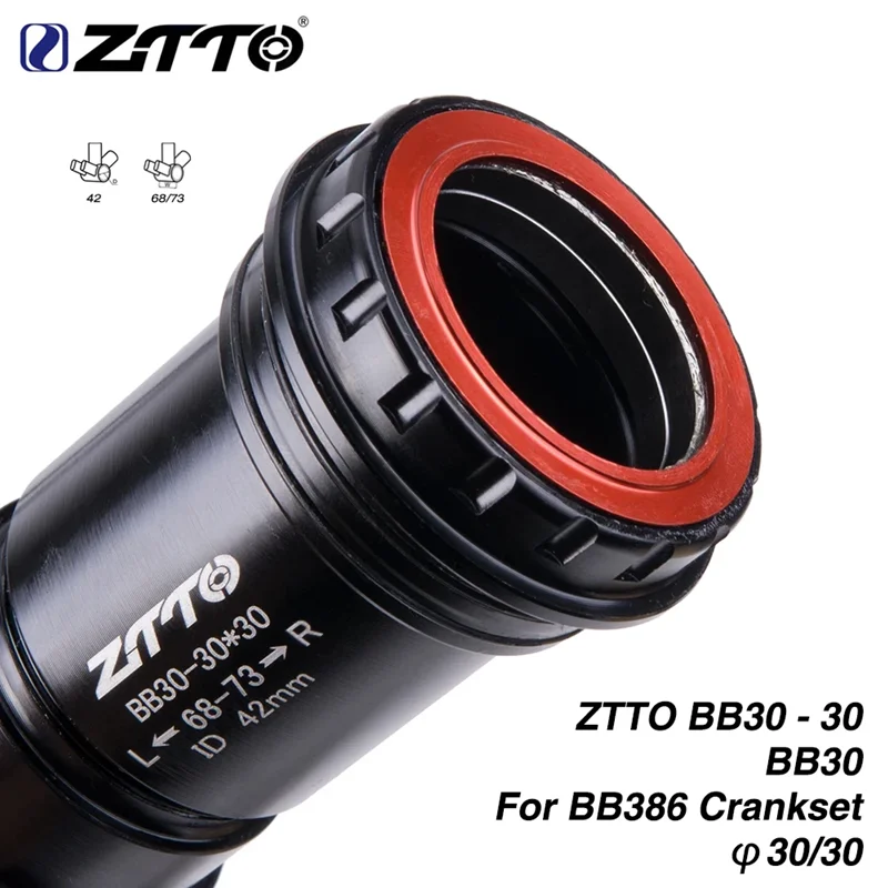ZTTO Bottom Bracket BB30 30mm Thread Lock Bottom Bracket Bike BB386 Crankset Chainset for 42mm Frame Shell 68/73mm
ZTTO Bottom Bracket BB30 30mm Thread Lock Bottom Bracket Bike BB386 Crankset Chainset for 42mm Frame Shell 68/73mm