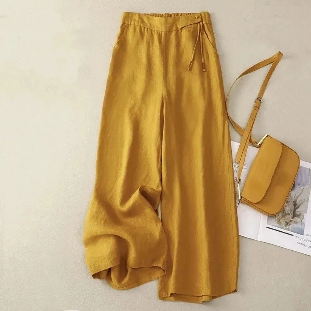 Length Pants Retro Style Wide Leg Pants Straight Leg High Waist Casual Pants Summer Loose Cotton Linen Pants Summer Season
Length Pants Retro Style Wide Leg Pants Straight Leg High Waist Casual Pants Summer Loose Cotton Linen Pants Summer Season