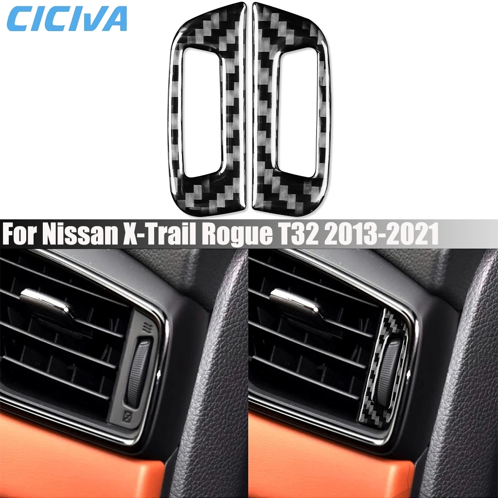 Carbon Fiber Car Accessories Dashboard Air Vent Interior Cover Modified Trim Sticker For Nissan X-Trail Rogue T32 2013-2021
Carbon Fiber Car Accessories Dashboard Air Vent Interior Cover Modified Trim Sticker For Nissan X-Trail Rogue T32 2013-2021