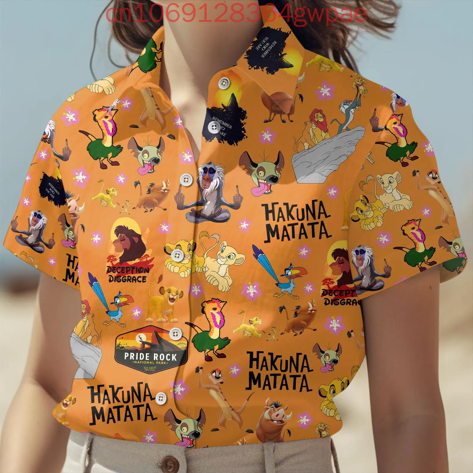 Женская рубашка Disney The Lion King Simba, модная гавайская рубашка на пуговицах, летние повседневные женские пляжные рубашки с короткими рукавами для отпуска 
Женская рубашка Disney The Lion King Simba, модная гавайская рубашка на пуговицах, летние повседневные женские пляжные рубашки с короткими рукавами для отпуска