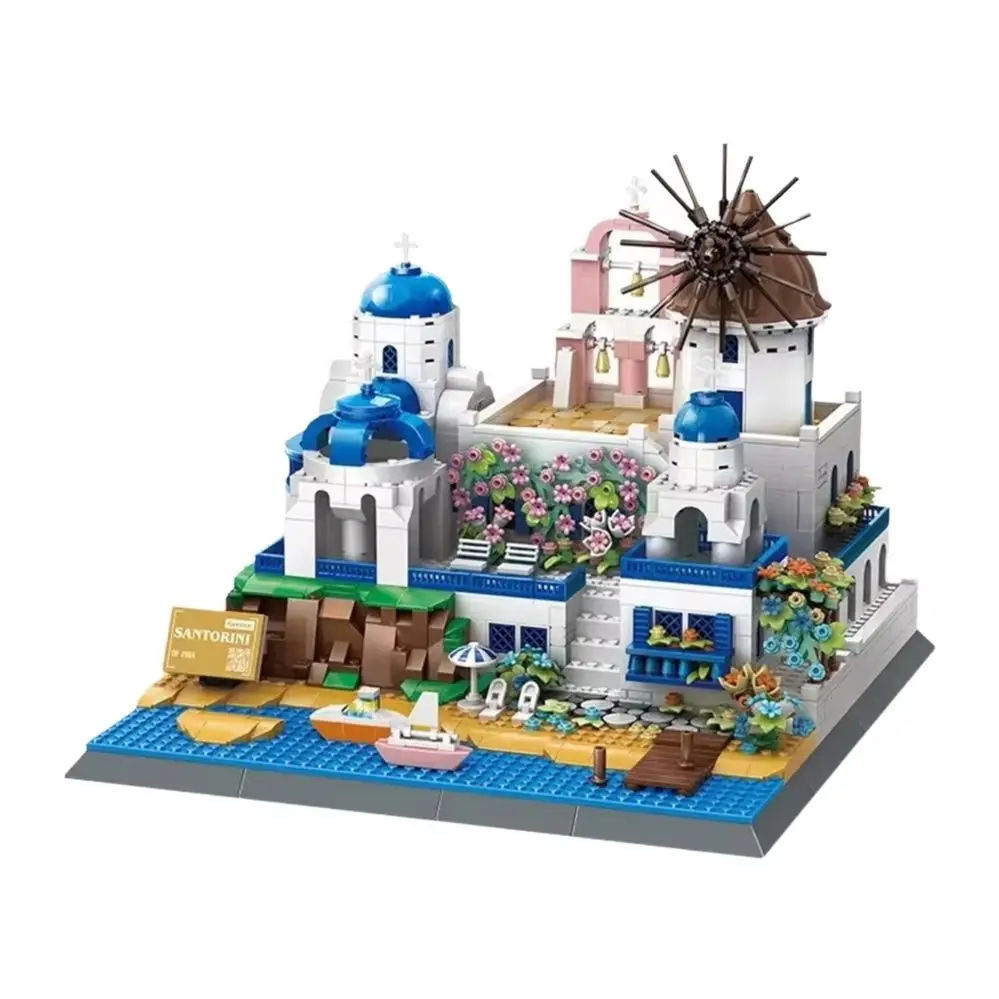 1372pcs Greek Santorini Island Street View Building Block Creative MOC Model Assembly Toy Decorative Ornaments for Girls NO.6230
1372pcs Greek Santorini Island Street View Building Block Creative MOC Model Assembly Toy Decorative Ornaments for Girls NO.6230