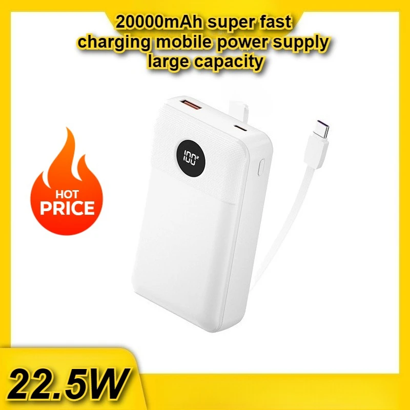 20000mAh Super Fast Charging Mobile Power Supply Can Be Used on The Plane Small and Portable with Its Own Cable Power Bank
20000mAh Super Fast Charging Mobile Power Supply Can Be Used on The Plane Small and Portable with Its Own Cable Power Bank